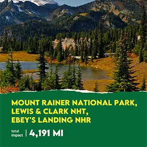 Instagram post featuring Mount Rainer National Park. - Link to social post